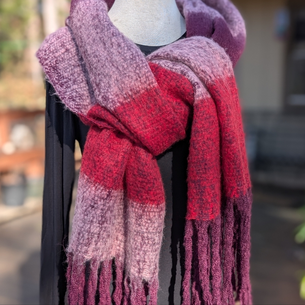 Steve Madden Oversized Color Block Scarf